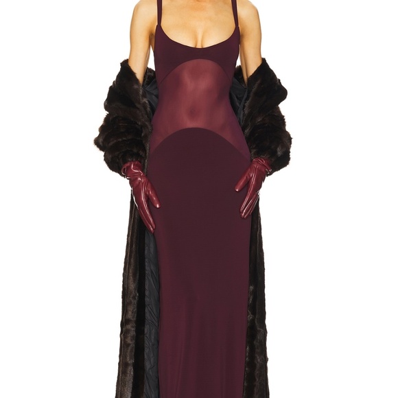 Helsa Sheer Knit Curve Maxi Dress - Picture 1 of 13
